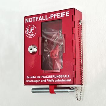 Notfall-Pfeife im Metallkasten